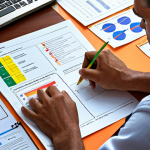 **

A focused Civil Construction Safety Engineer studying Brazilian Regulatory Standards (NRs) with color-coded notes, mind maps, and practice exam questions scattered on the desk. The environment is lit by natural light, conveying a sense of dedicated learning and information organization.

**