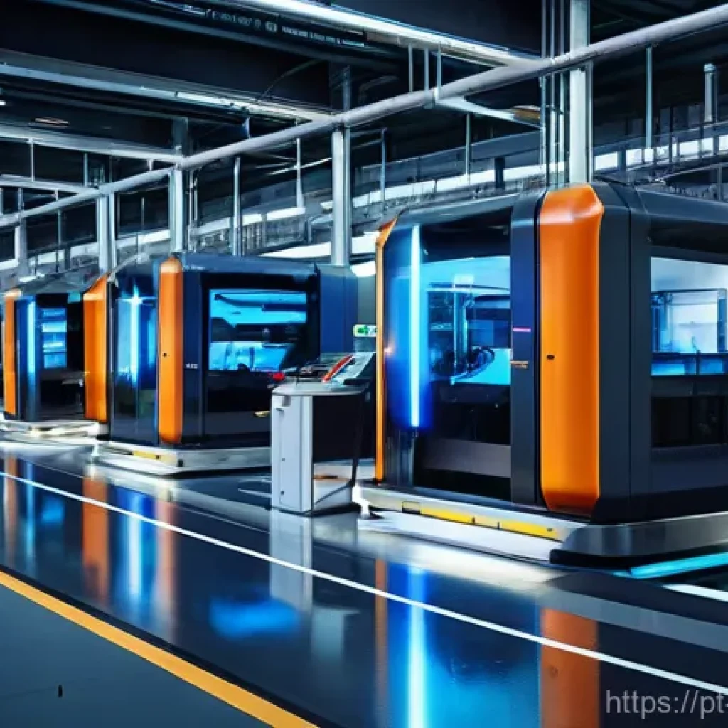 건설안전기사로 갈 수 있는 산업별 진출 현황 - **Prompt:** A vibrant and futuristic advanced manufacturing facility showcasing Industry