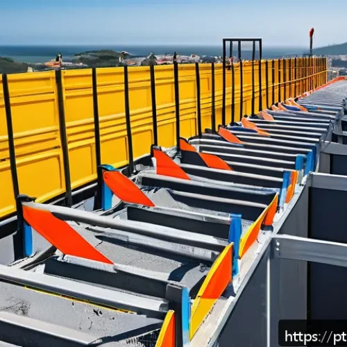 Home 31 건설안전기사 실기시험 준비를 위한 필수 정보 - A detailed construction site scene in Brazil during daytime, showing a well-organized work area with...