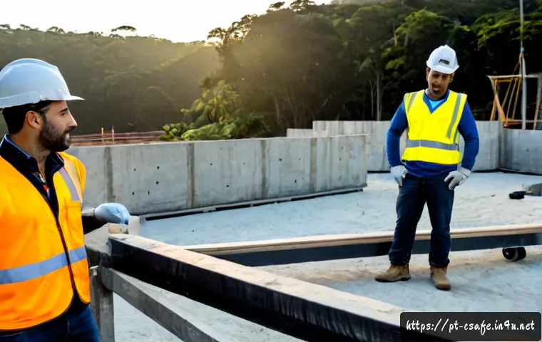 Home 17 건설안전 실무자를 위한 안전관리법 강좌 - Photorealistic construction safety training session in Brazil, experienced site safety professional ...